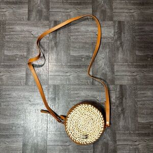 Bath And Body Works Round Woven Crossbody Purse